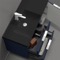 Wall Mounted Bathroom Vanity, Modern, Blue, 36